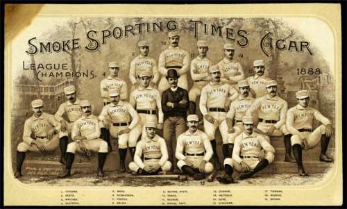 1888 Cigar Box Label New York Giants